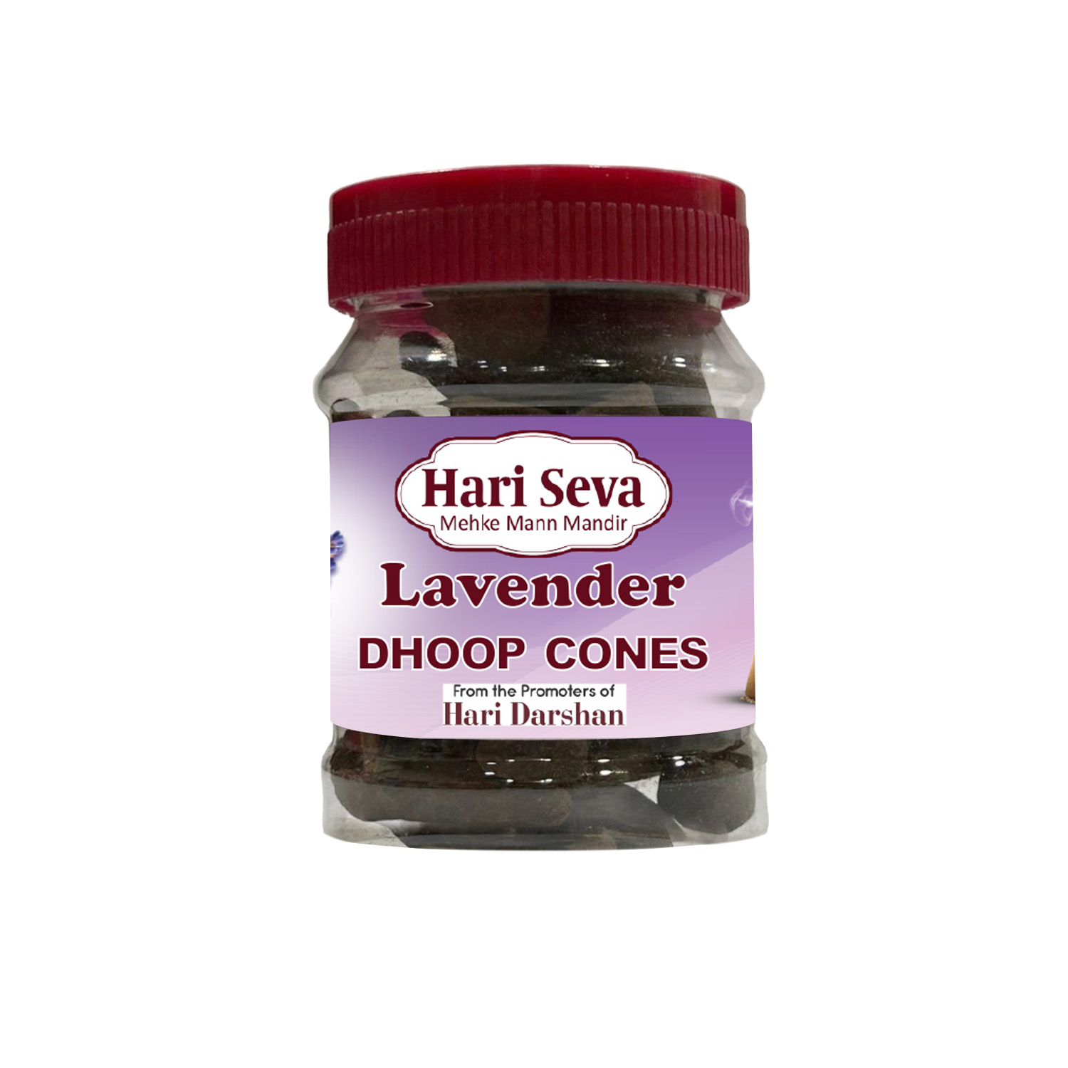 LAVENDER - Dry Dhoop Cones Jar